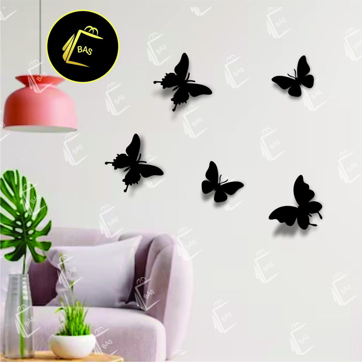 Butterfly 3D Wooden Wall Art - Image 4