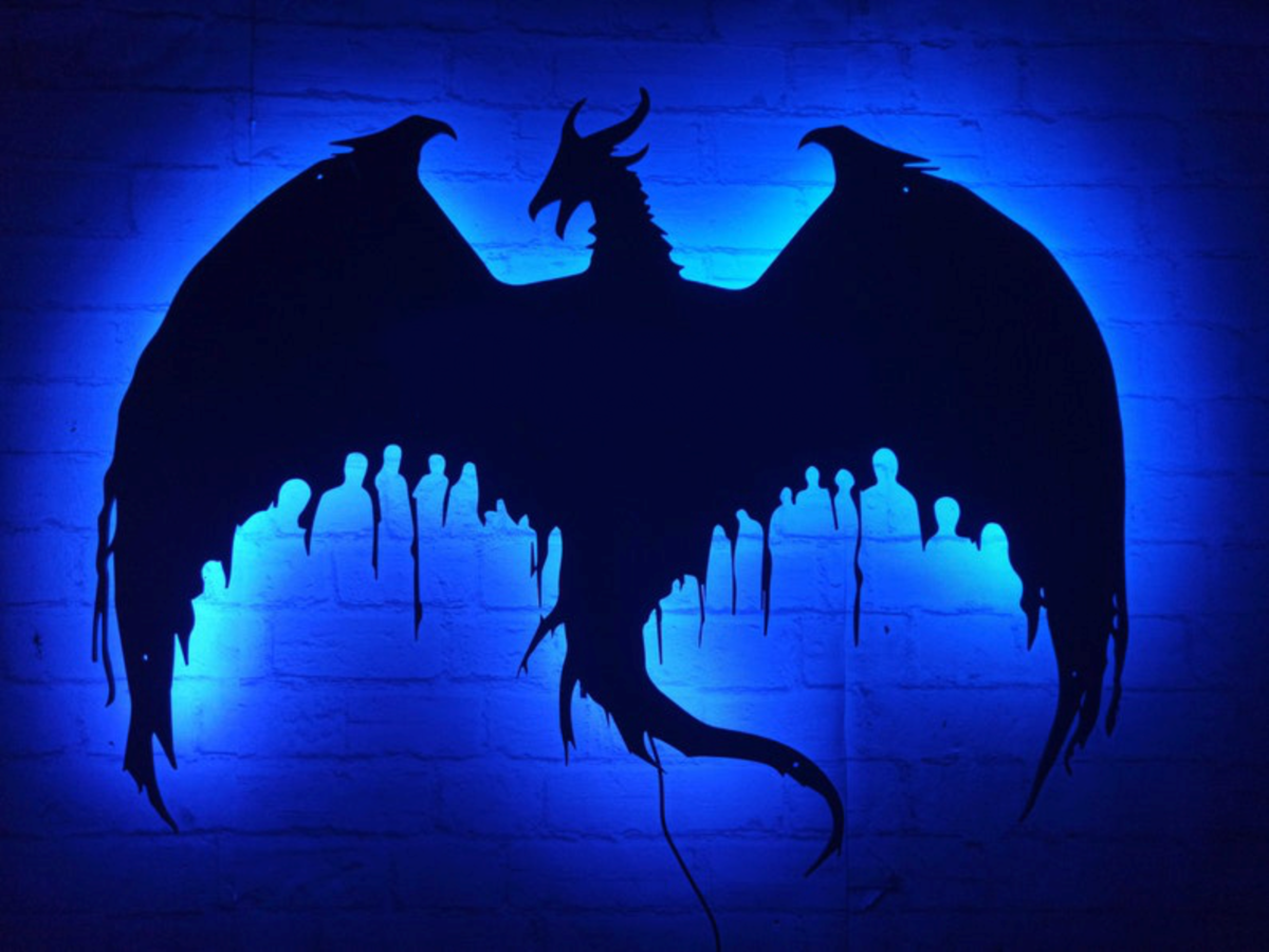 Dragon Lamp Light Wall Art – Mystical Elegance with a Radiant Glow - Image 2