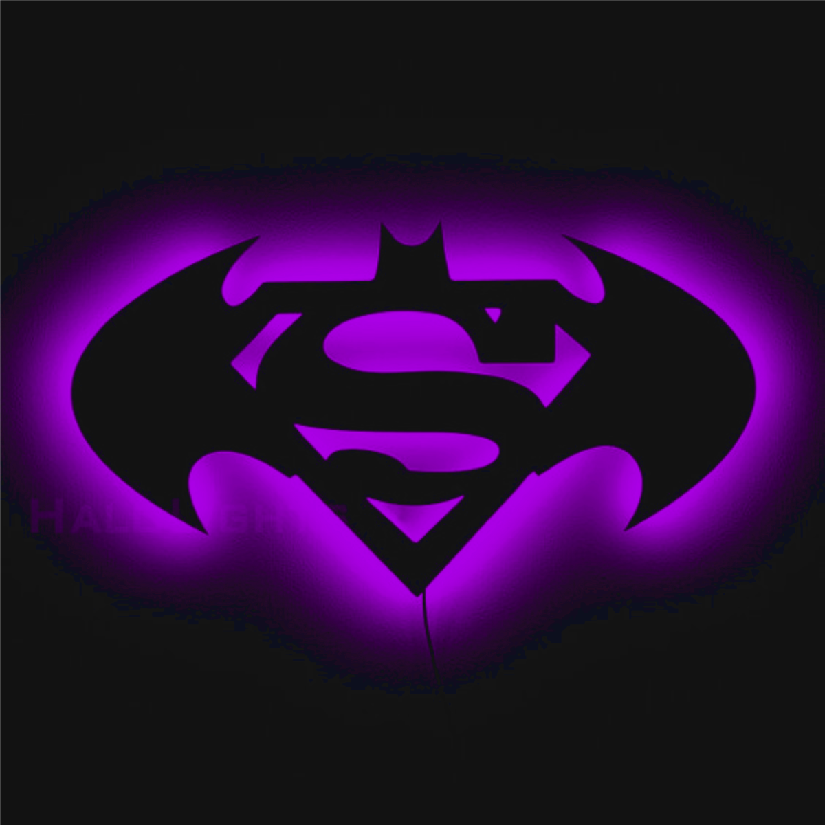 Super Vs Batman Dual Logo Wall Art Lamp –Clash of Heroes-Gaming Decor For Office And Kids Room - Image 5