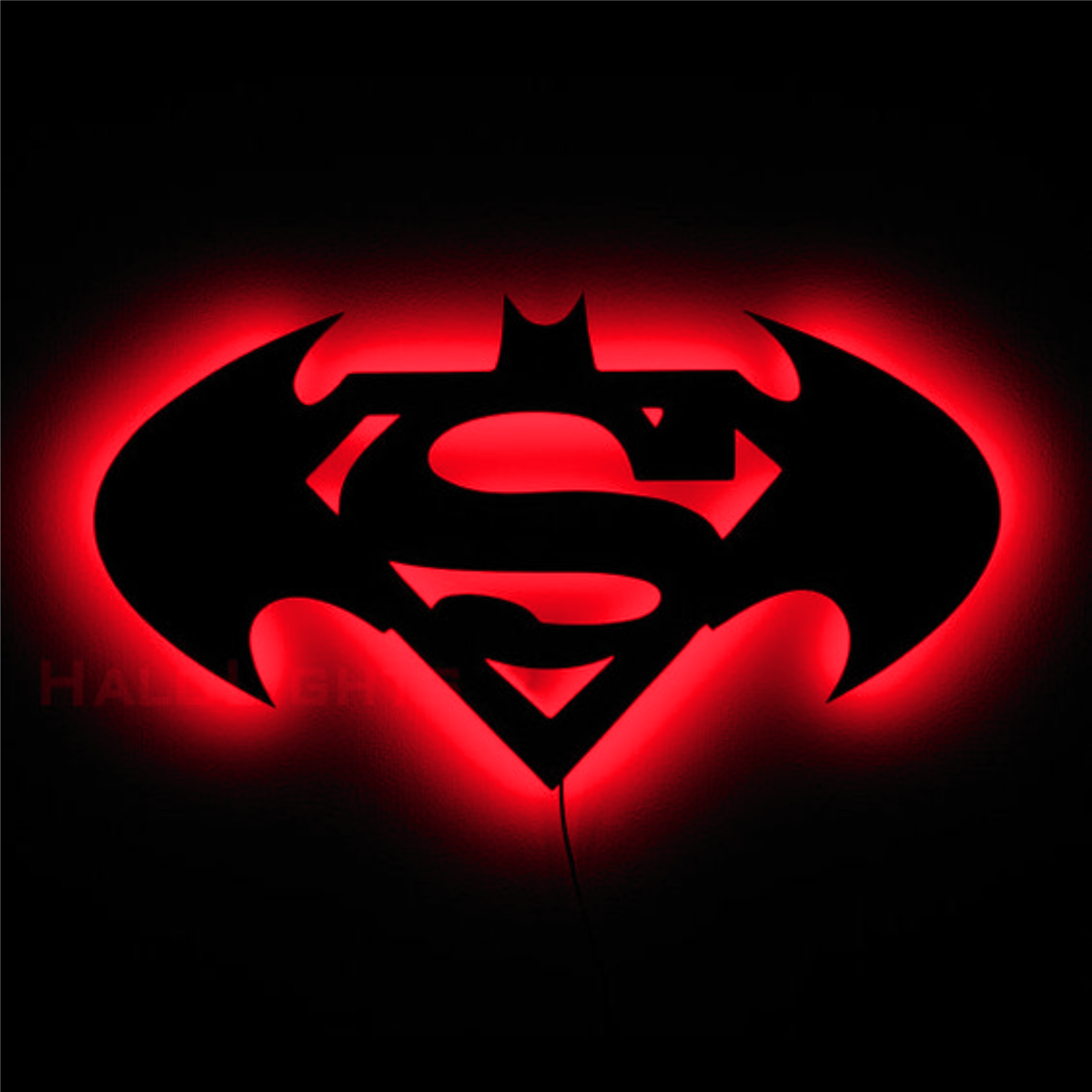 Super Vs Batman Dual Logo Wall Art Lamp –Clash of Heroes-Gaming Decor For Office And Kids Room - Image 4