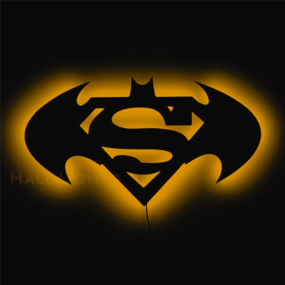 Super Vs Batman Dual Logo Wall Art Lamp –Clash of Heroes-Gaming Decor For Office And Kids Room - Image 3